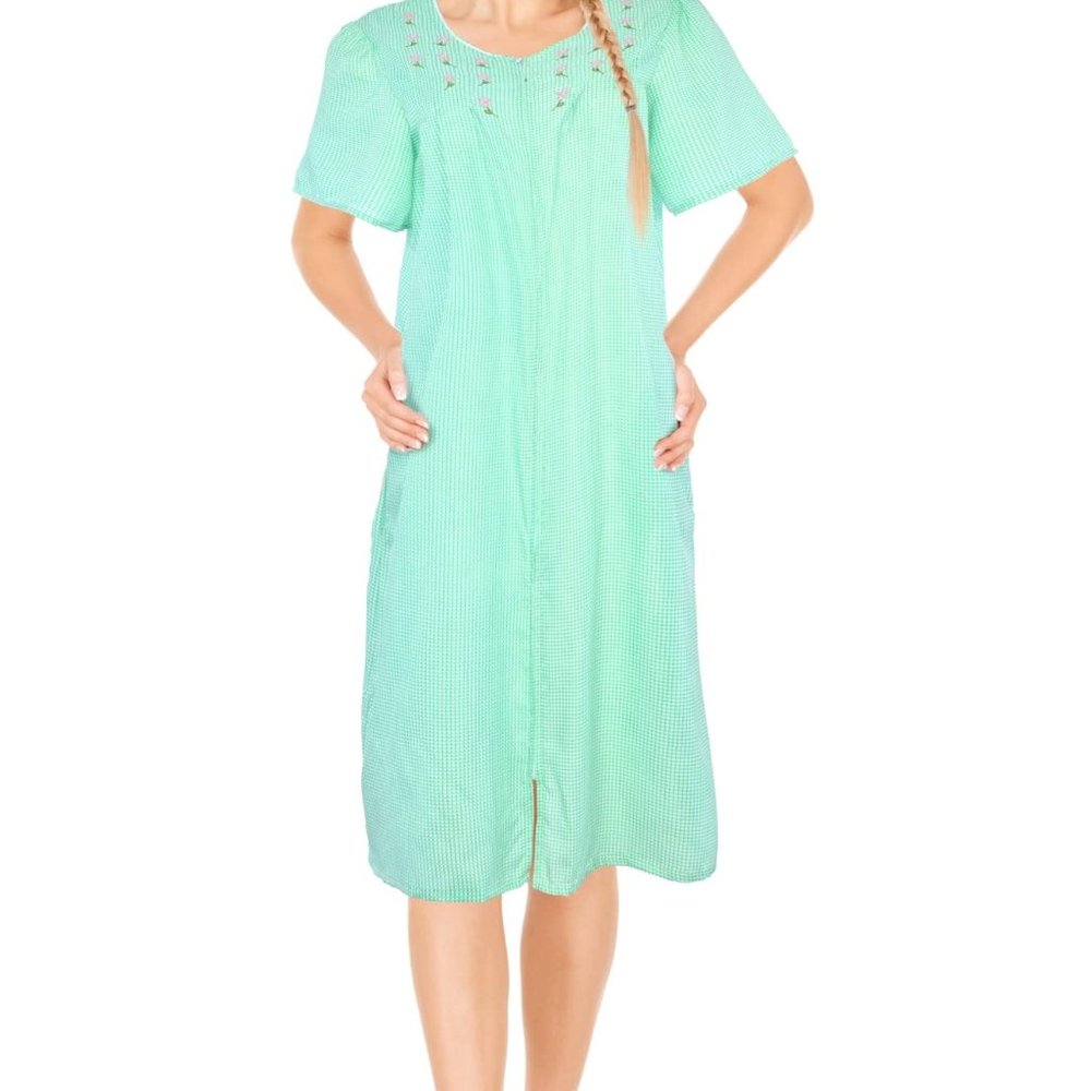House Dresses for Women with Pockets - Lightweight Breathable Short Sleeve Comfy